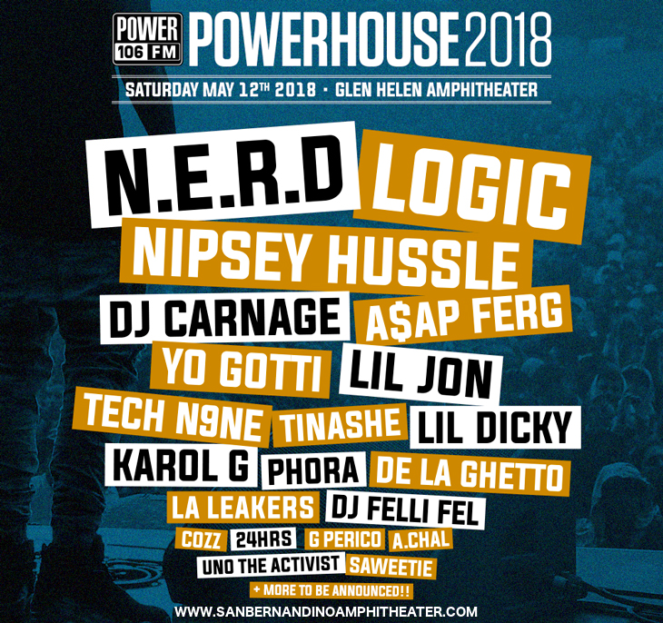 Powerhouse 2018: N.E.R.D, Logic & ASAP Ferg at San Manuel Amphitheater